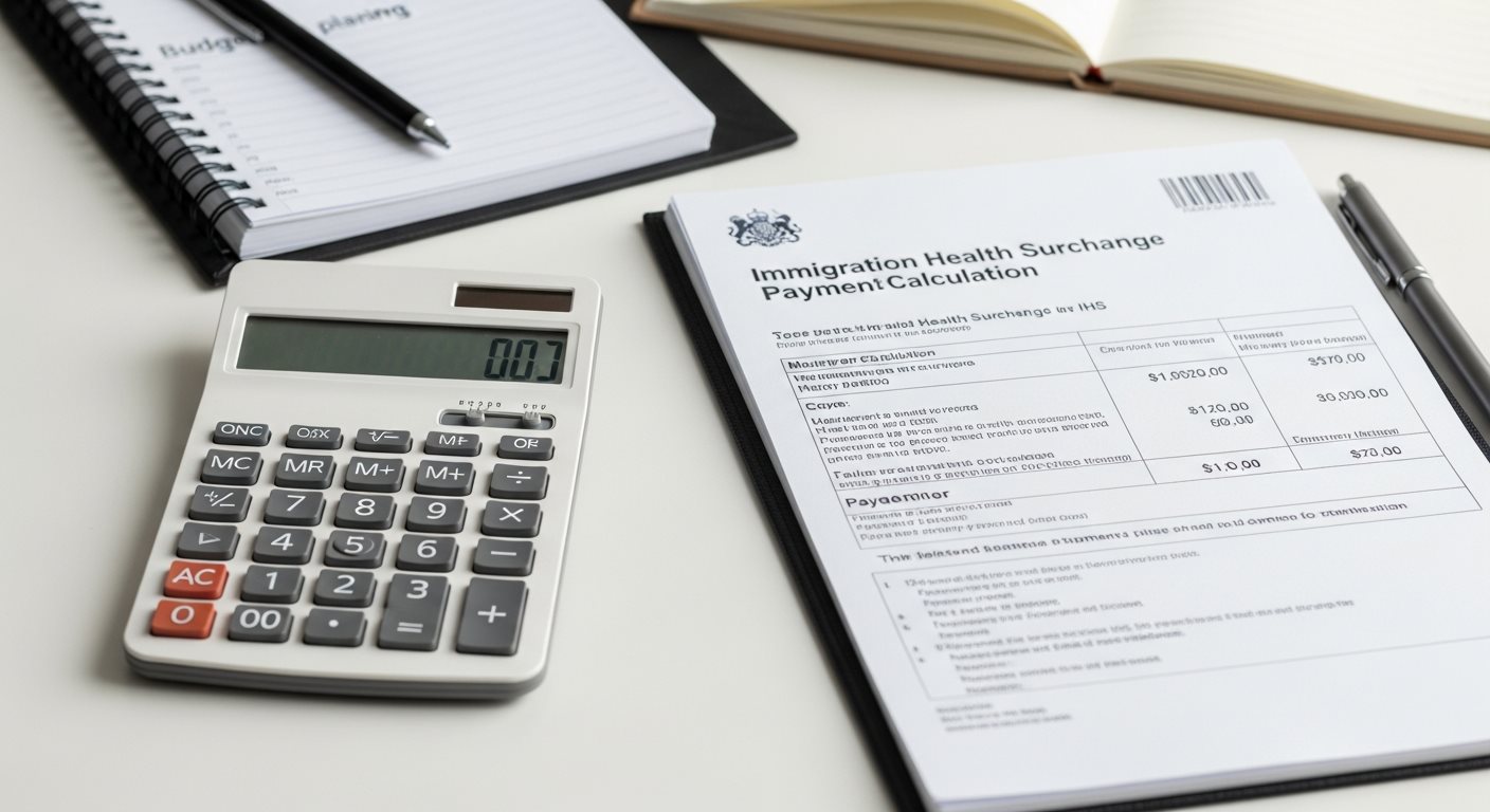 Calcul du budget pour l'Immigration Health Surcharge IHS