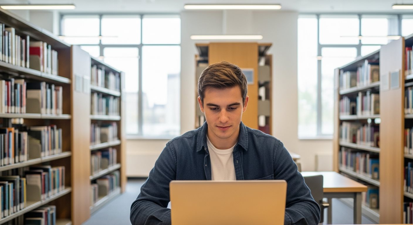 Étudiant heureux au Royaume-Uni