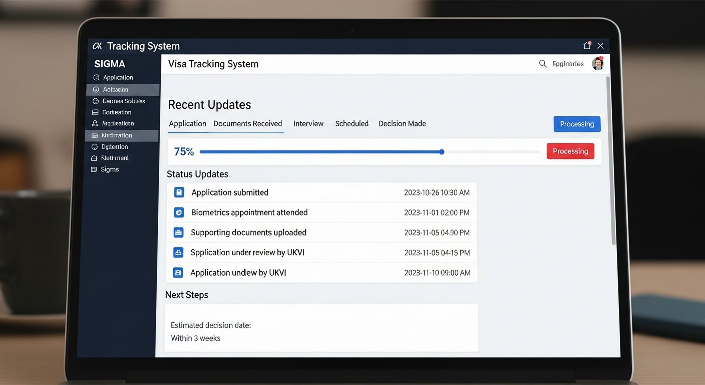 Suivi de demande de visa en ligne