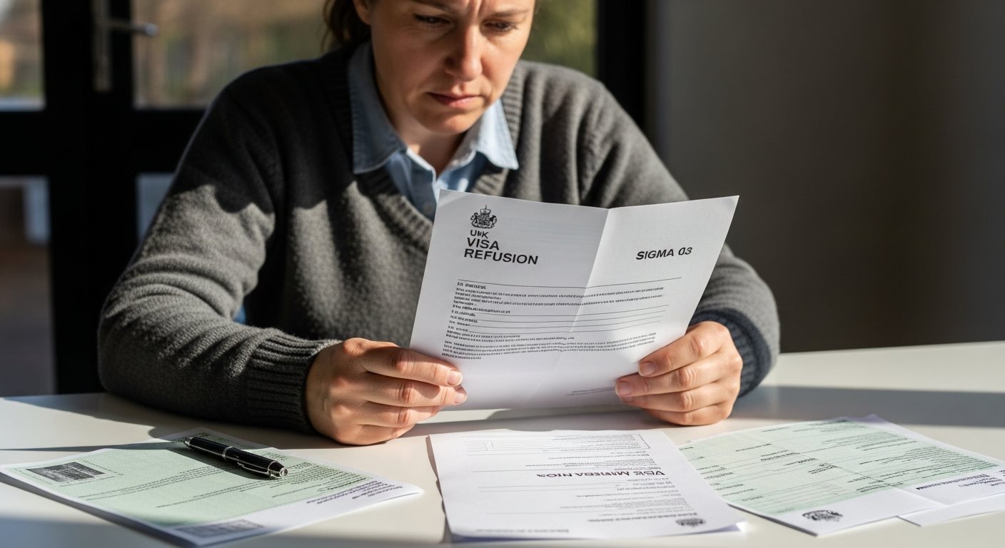 Lettre de refus de visa pour l'Angleterre